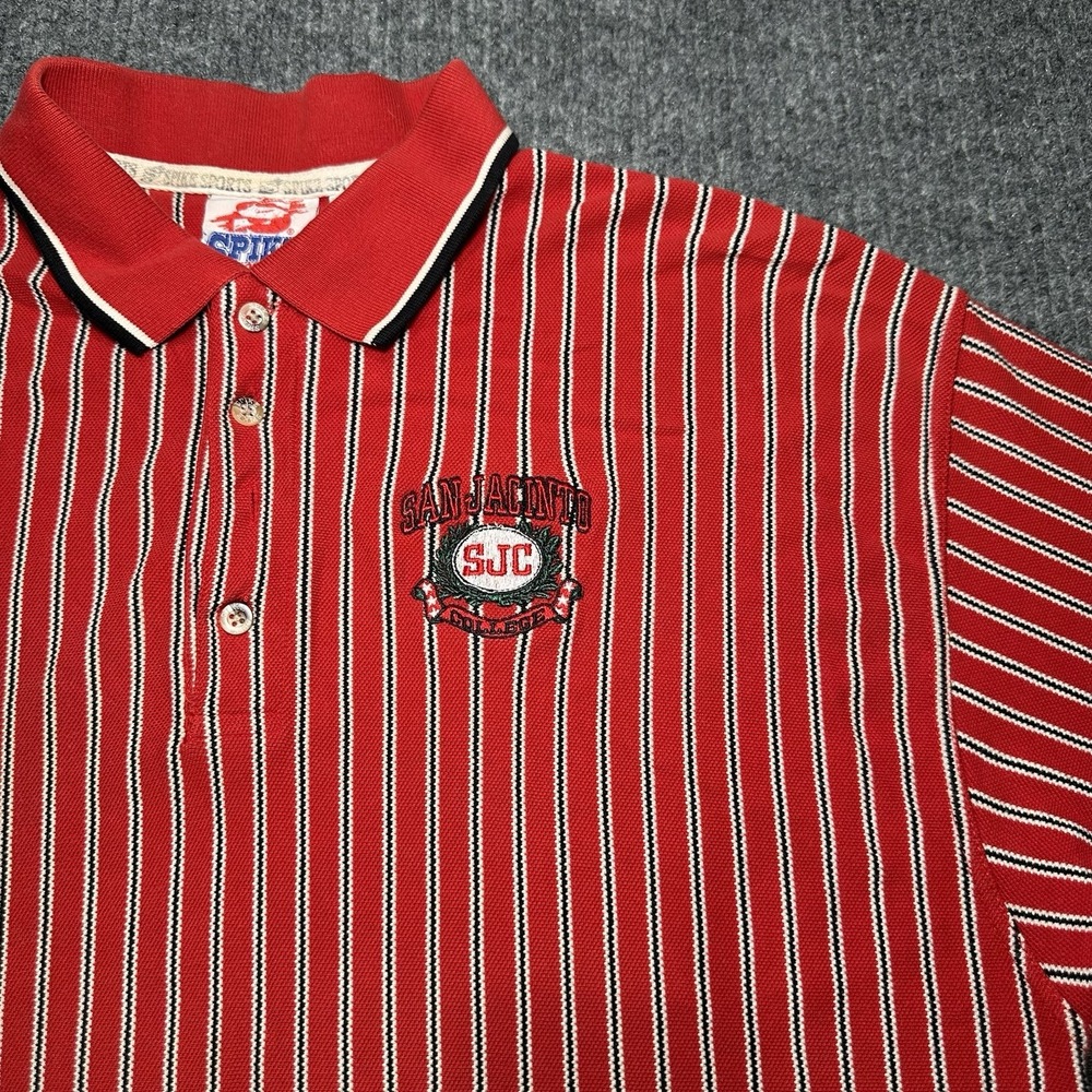 Vintage San Jacinto College Shirt Vertical Strips Spike Sport Adult XL‎